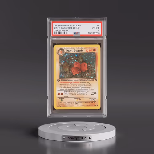 2000 Pokémon Rocket #6 Dark Dugtrio - 1st Edition Holo (PSA 4 VG-EX)