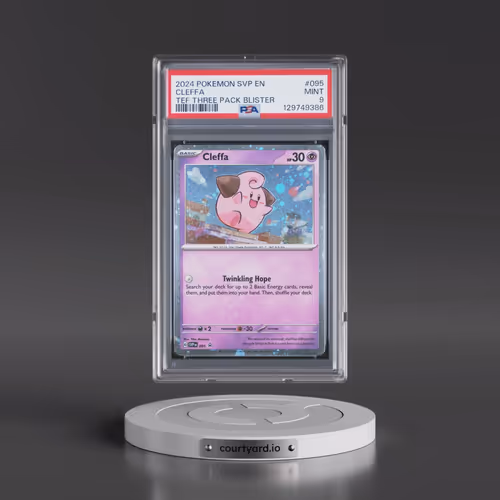 2024 Pokémon Svp EN-SV Black Star Promo #095 Cleffa - Temporal Forces Three Pack Blisters (PSA 9 MIN