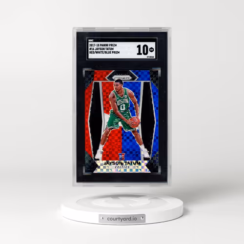 2017 Panini Prizm #16 Jayson Tatum - Red/White/Blue Prizm (SGC 10 GEM MINT)
