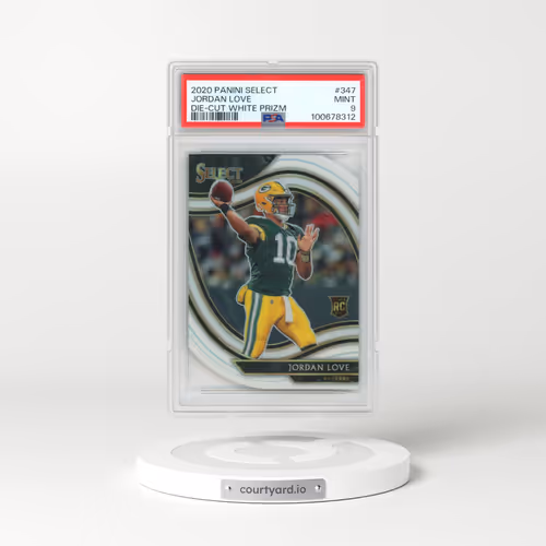 2020 Panini Select #347 Jordan Love - Die-Cut White Prizm (PSA 9 MINT)
