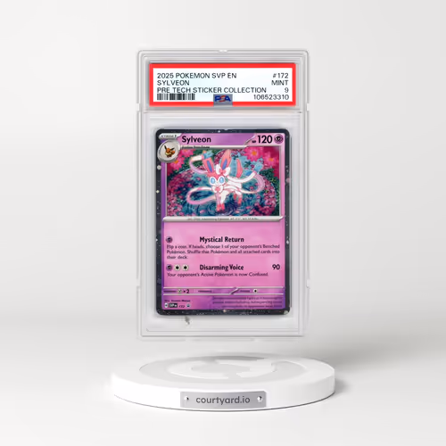 2025 Pokémon Svp EN-SV Black Star Promo #172 Sylveon - Prismatic Evolutions Tech Sticker Collection (PSA 9 MINT)