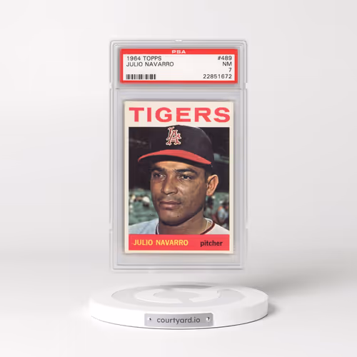 1964 Topps #489 Julio Navarro (PSA 7 NM)
