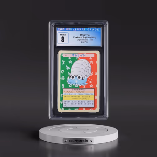 1997 (Only One Pokémon) Original Series #138 Omanyte - (Green Back) 2nd Print (CGC 8 NM-MT)