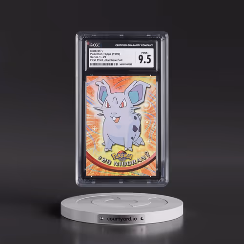 1999 Series 1 (Oval Nintendo Seal) #29 Nidoran â?? - First Print (Blue Topps Logo) Rainbow Foil (Smo