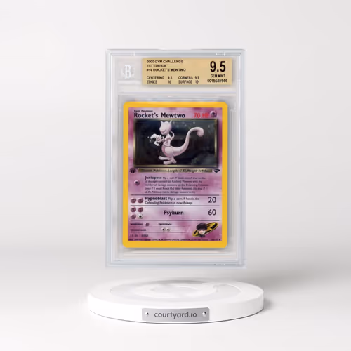 2000 Gym Challenge #14 Rocket's Mewtwo - 1st Edition Holo (BGS 9.5 GEM MINT)