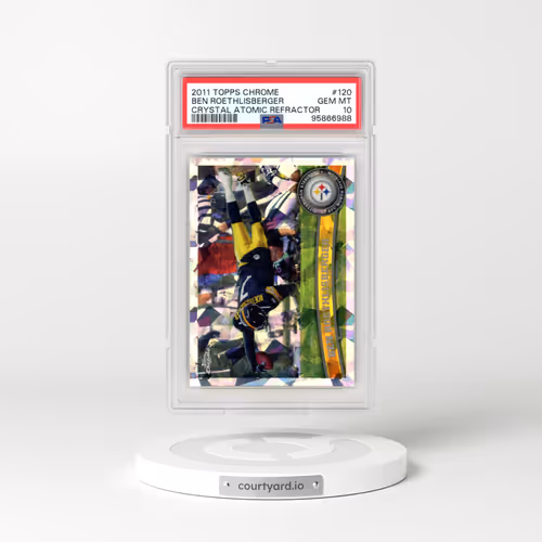 2011 Topps Chrome #120 Ben Roethlisberger - Crystal Atomic Refractor (PSA 10 GEM MINT)
