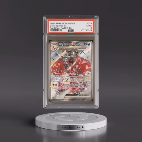 2024 Pokémon Svp EN-SV Black Star Promo #074 Charizard EX - Holo Paldean Fates Tin (PSA 9 MINT)