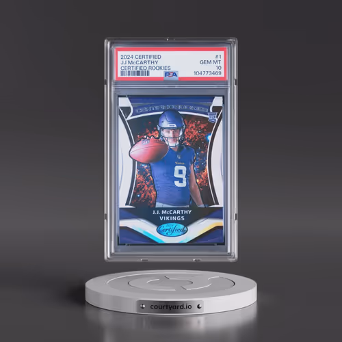 2024 Panini Certified Certified Rookies #1 JJ McCarthy (PSA 10 GEM MINT)