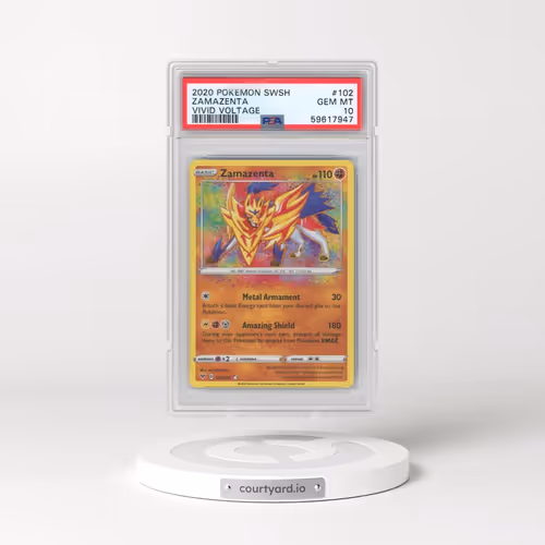 2020 Pokémon Sword & Shield Vivid Voltage #102 Zamazenta (PSA 10 GEM MINT)