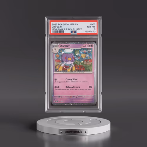 2025 Pokémon Mep EN-Me Black Star Promo #006 Drifblim - Mega Evolution Single Pack Blister (PSA 8 NM