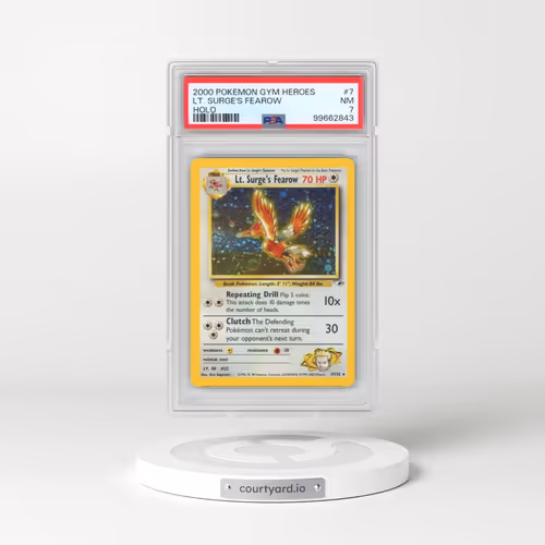 2000 Pokémon Gym Heroes #7 LT. Surge's Fearow - Holo (PSA 7 NM)