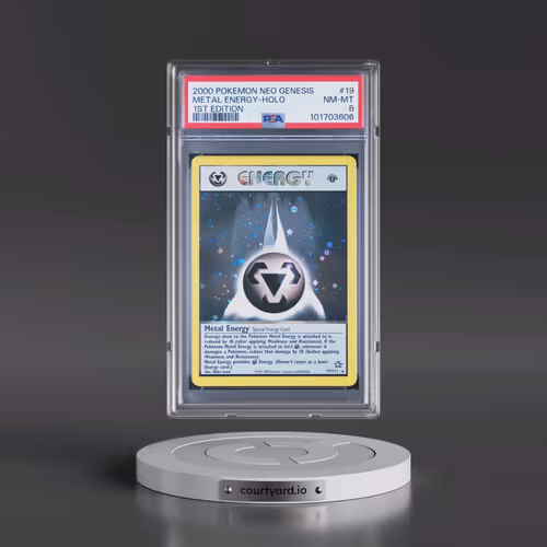 2000 Pokémon Neo Genesis #19 Metal Energy - 1st Edition Holo (PSA 8 NM-MT)