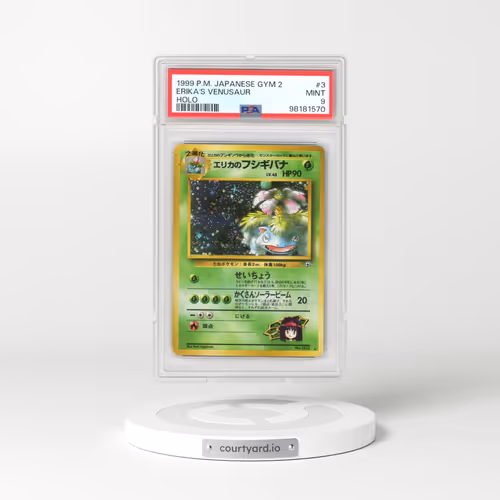 1999 Japanese Gym 2: Challenge from the Darkness #3 Erika's Venusaur - Holo (PSA 9 MINT)