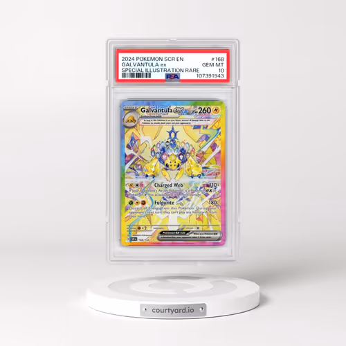 2024 Pokémon Scr EN-Stellar Crown #168 Galvantula EX - Holo Special Illustration Rare (PSA 10 GEM MI