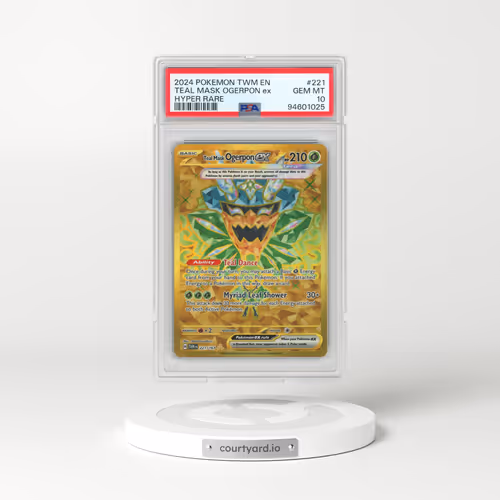 2024 Pokémon Twm EN-Twilight Masquerade #221 Teal Mask Ogerpon EX - Holo Hyper Rare (PSA 10 GEM MINT