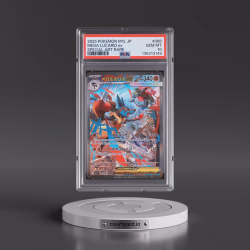 2025 Pokémon M1l-Mega Brave #088 Mega Lucario EX - Holo Special Art Rare (PSA 10 GEM MINT)