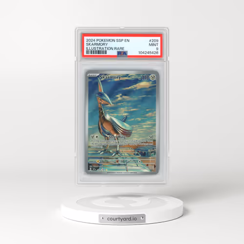 2024 Pokémon Ssp EN-Surging Sparks #209 Skarmory - Illustration Rare (PSA 9 MINT)