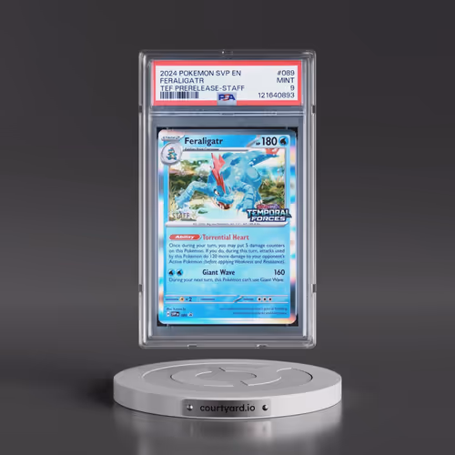 2024 Pokémon Svp EN-SV Black Star Promo #089 Feraligatr - Temporal Forces Prerelease-Staff (PSA 9 MI
