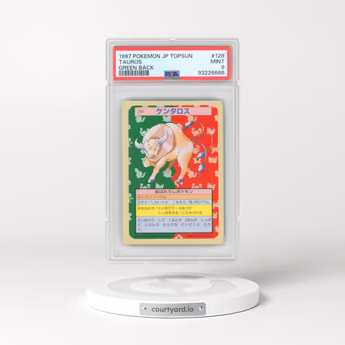 1997 Pokémon Topsun #128 Tauros - Green Back (PSA 9 MINT)