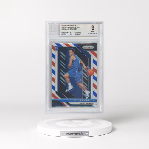 2018 Panini Prizm #250 Jalen Brunson - Red/White/Blue Prizm (BGS 9 MINT)
