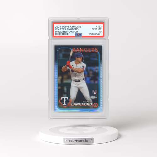 2024 Topps Chrome #122 Wyatt Langford - Prism Refractor (PSA 10 GEM MINT)