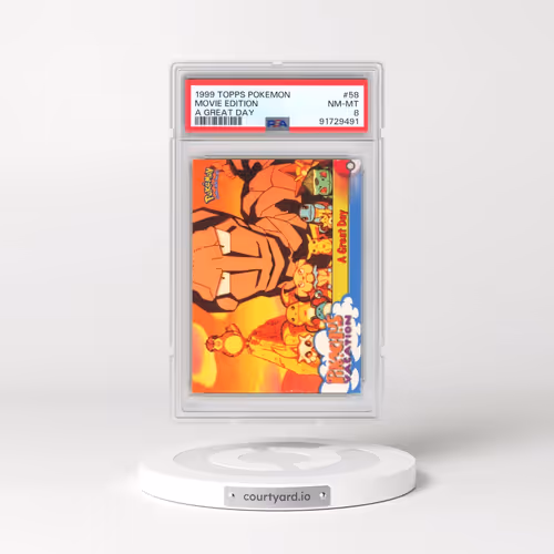 1999 Topps Pokémon the Movie Edt #58 Movie Edition - A Great Day (PSA 8 NM-MT)