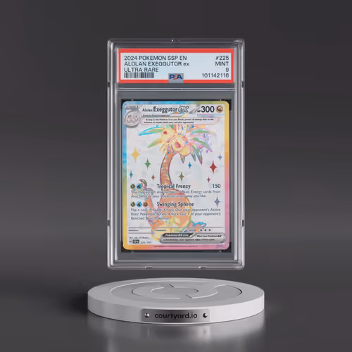 2024 Pokémon Ssp EN-Surging Sparks #225 Alolan Exeggutor EX - Holo Ultra Rare (PSA 9 MINT)