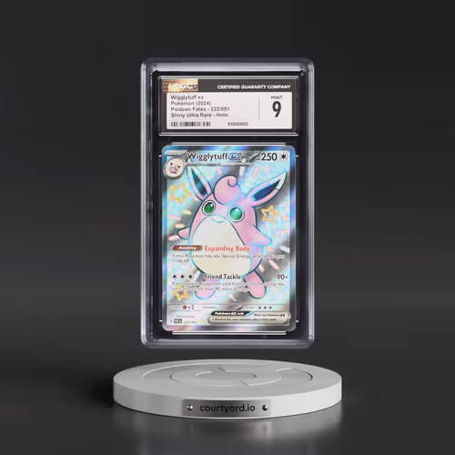 2024 Paldean Fates - PAF EN #222/091 Wigglytuff ex - Shiny Ultra Rare Holo (CGC 9 MINT)