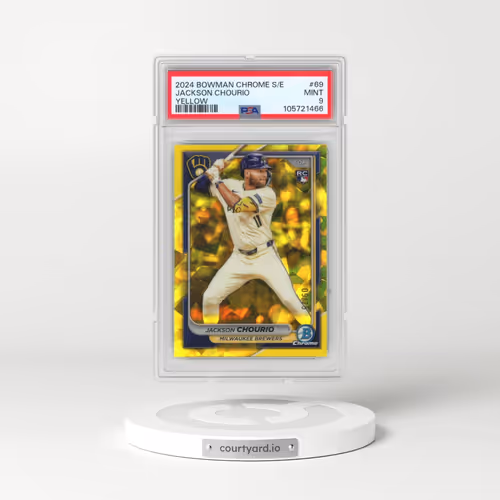 2024 Bowman Chrome Sapphire Edition #69 Jackson Chourio - Yellow (PSA 9 MINT)