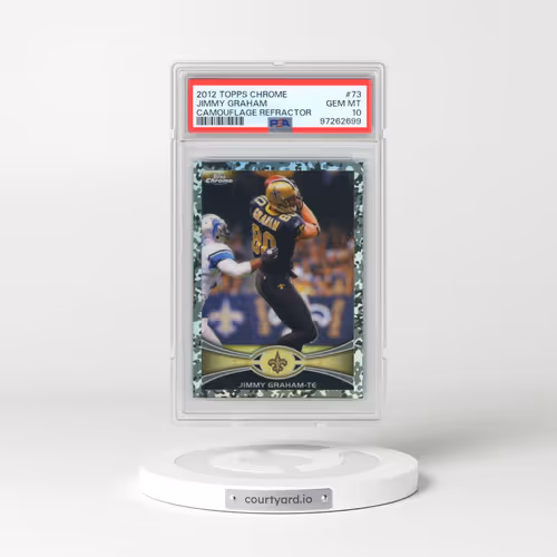2012 Topps Chrome #73 Jimmy Graham - Camouflage Refractor (PSA 10 GEM MINT)
