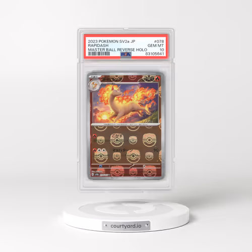 2023 Pokémon Card 151 #078 Rapidash - Reverse Holo Master Ball (PSA 10 GEM MINT)