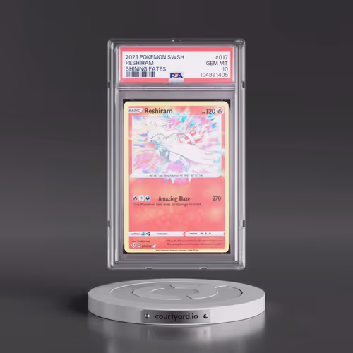 2021 Pokémon Sword & Shield Shining Fates #017 Reshiram (PSA 10 GEM MINT)