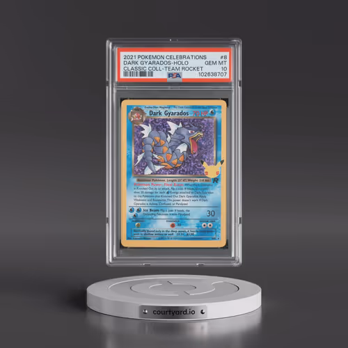 2021 Pokémon Celebrations Classic Collection #8 Dark Gyarados - Holo (PSA 10 GEM MINT)