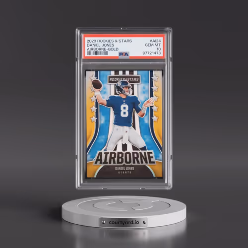2023 Panini Rookies & Stars Airborne #AI24 Daniel Jones - Gold (PSA 10 GEM MINT)