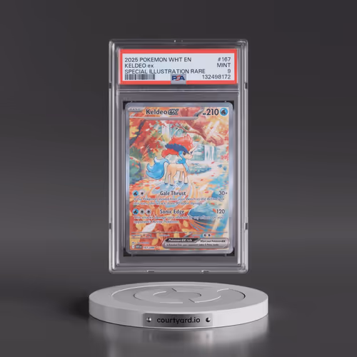 2025 Pokémon Wht EN-White Flare #167 Keldeo EX - Holo Special Illustration Rare (PSA 9 MINT)