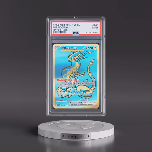 2024 Pokémon Paf EN-Paldean Fates #243 Miraidon EX - Holo Hyper Rare (PSA 9 MINT)