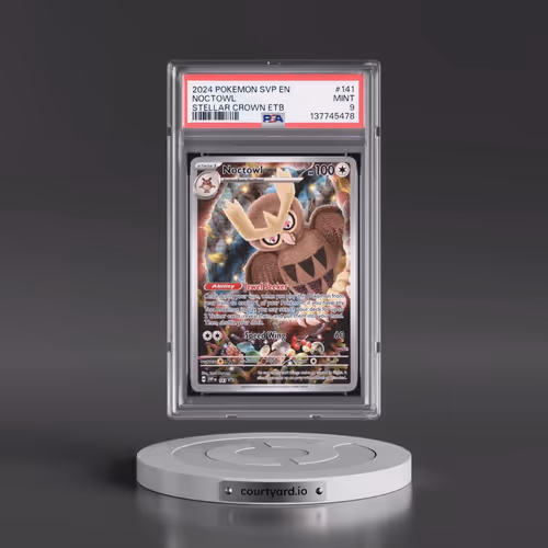 2024 Pokémon Svp EN-SV Black Star Promo #141 Noctowl - Stellar Crown Elite Trainer Box (PSA 9 MINT)