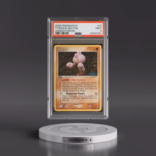 2005 Pokémon EX Unseen Forces #33 Tyrogue - Reverse Foil (PSA 9 MINT)