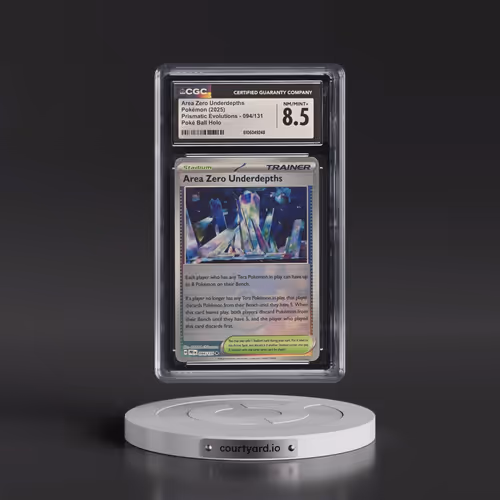2024 Prismatic Evolutions - PRE EN #094/131 Area Zero Underdepths - Poké Ball Holo (CGC 8.5 NM-MT+)