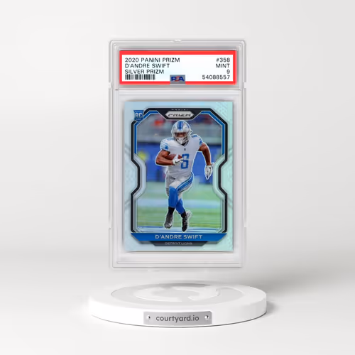 2020 Panini Prizm #358 D'Andre Swift - Silver Prizm (PSA 9 MINT)