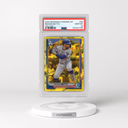 2024 Bowman Chrome Sapphire Edition #62 Mookie Betts - Yellow (PSA 10 GEM MINT)