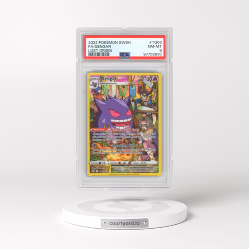2022 Pokémon Sword & Shield Lost Origin #TG06 Gengar - Full Art (PSA 8 NM-MT)