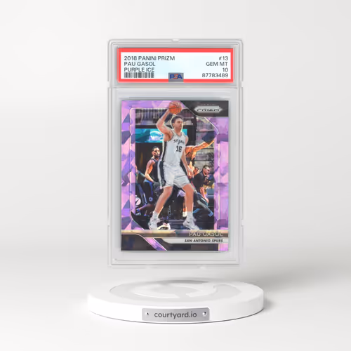 2018 Panini Prizm #13 Pau Gasol - Purple Ice (PSA 10 GEM MINT)