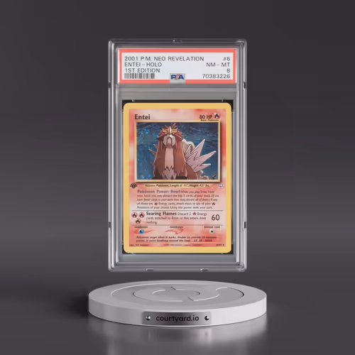 2001 Pokémon Neo Revelation #6 Entei - 1st Edition Holo (PSA 8 NM-MT)