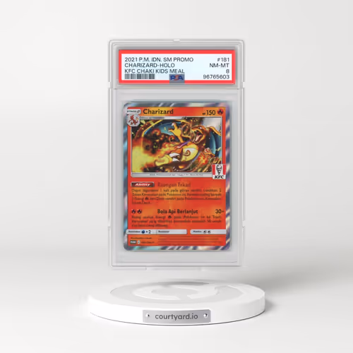 2021 Pokémon SM Promo #181 Charizard - Holo Kfc Chaki Kids Meal (PSA 8 NM-MT)