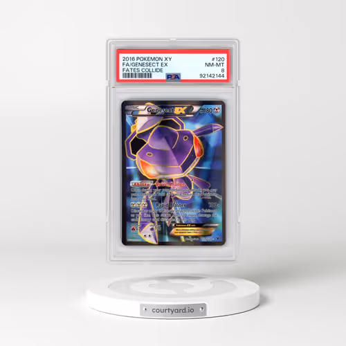 2016 Pokémon XY Fates Collide #120 Genesect EX - Holo Full Art (PSA 8 NM-MT)