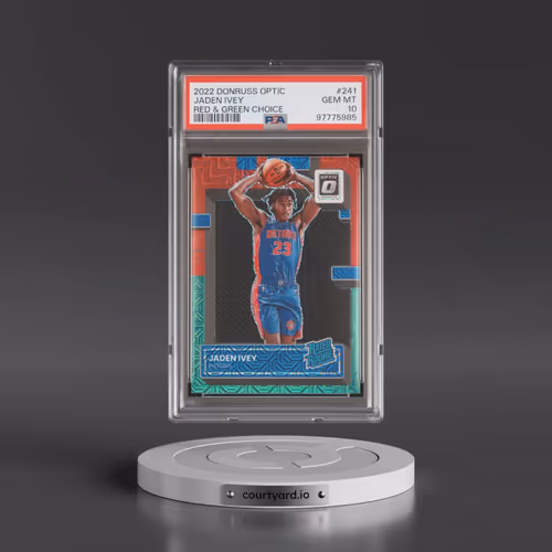 2022 Panini Donruss Optic #241 Jaden Ivey - Red & Green Choice (PSA 10 GEM MINT)