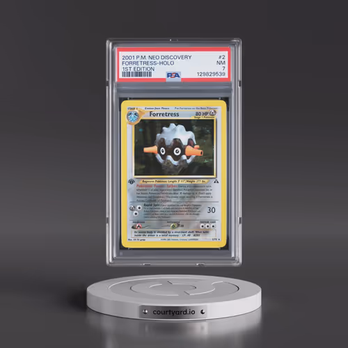 2001 Pokémon Neo Discovery #2 Forretress - 1st Edition Holo (PSA 7 NM)