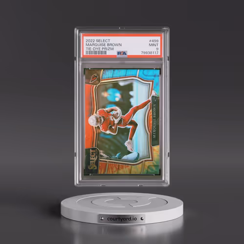 2022 Panini Select #499 Marquise Brown - Tie-Dye Prizm (PSA 9 MINT)