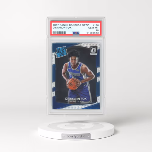 2017 Panini Donruss Optic #196 DE'Aaron Fox (PSA 10 GEM MINT)